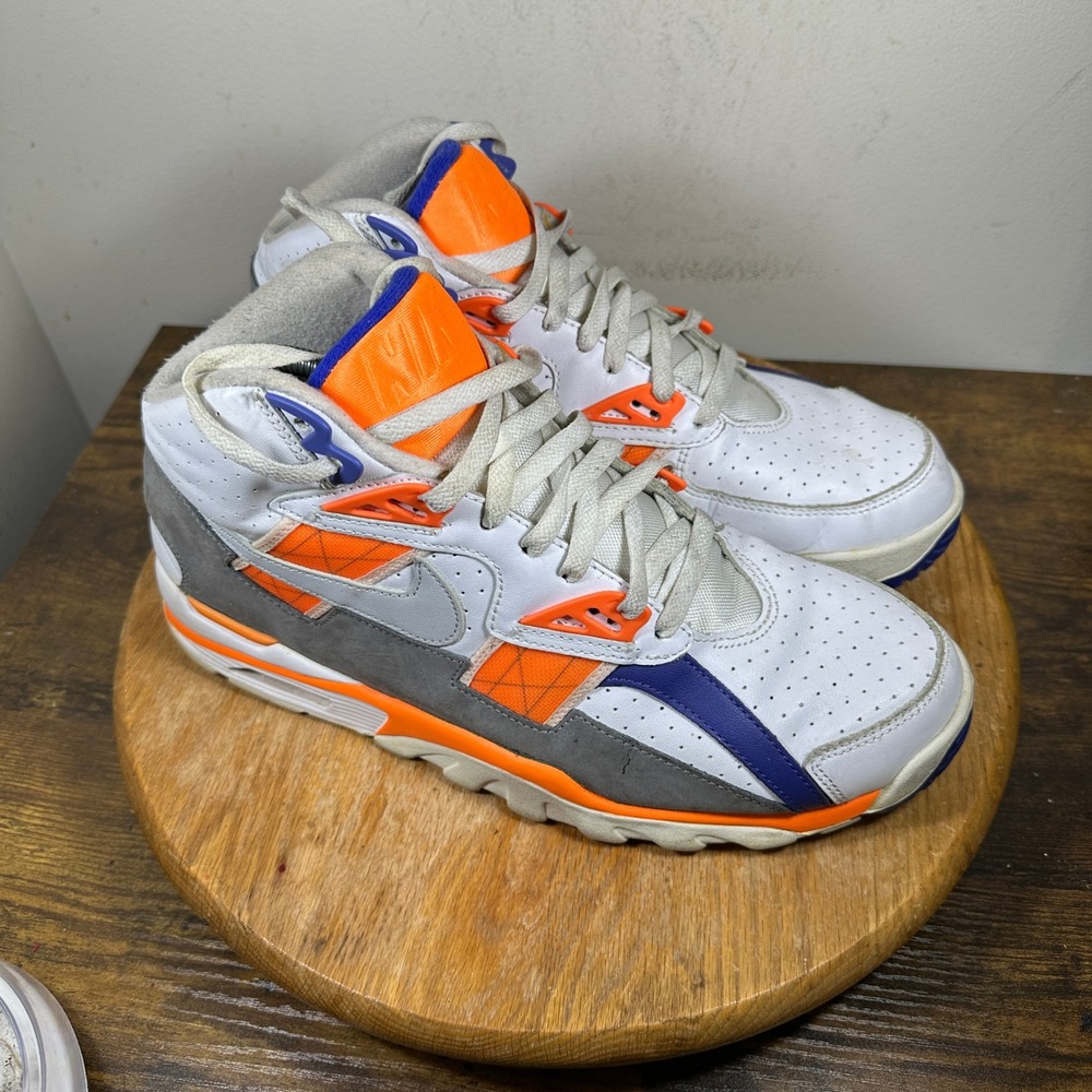Nike Air Trainer SC High White Orange Gray Blue Mens Shoes Size 11.5 302346-106